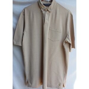 Ralph Lauren Polo Golf Shirt Men's size large tan beige short sleeve